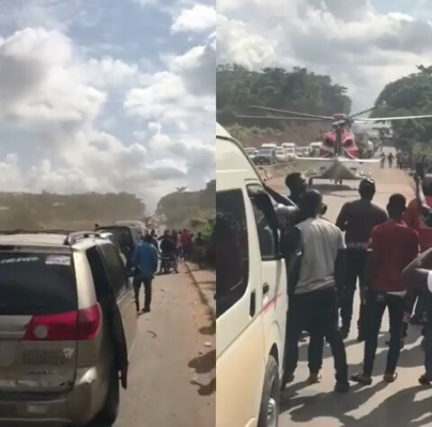 Nigerian Billionaire who was today stuck in traffic for over 2 hours on the lagos benin expressway called an helicopter to come pick him up…