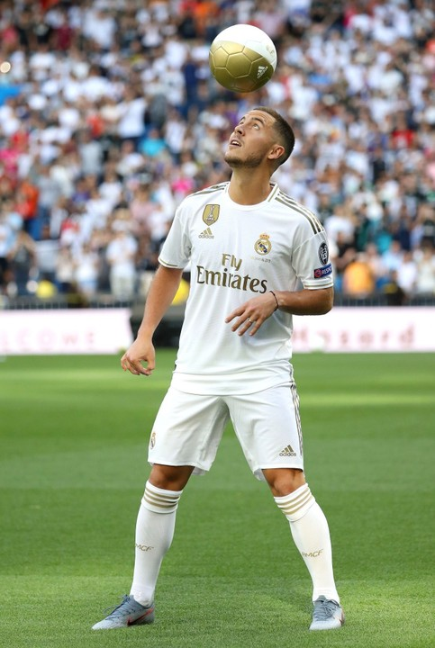 After the unveiling to Hazard today, the Belgium player was spotted wearing the new real Madrid kit…