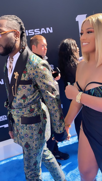 Burna Boy And His Girlfriend, Stefflon Don steps out in style for the 19th BET Awards at Microsoft Theater in Los Angeles, California. Stefflon Don gushes over Burna Boy as she says: “My Baby”