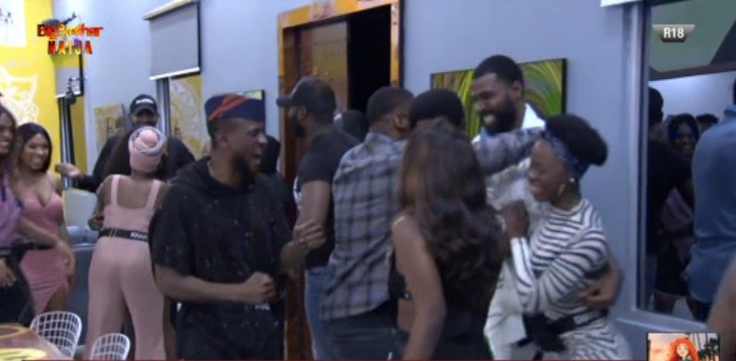 Here is the moment BBNaija housemates, Seyi and Tacha came back into the house…