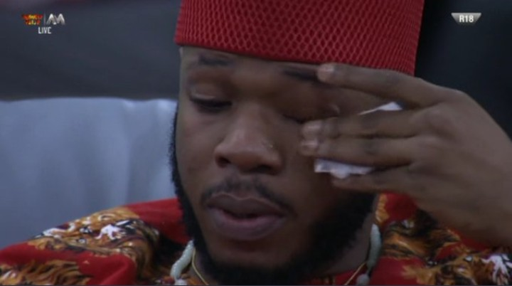 Frodd who seems to be the most entertaining Big Brother Naija housemate for the ‘Pepper Dem Gang’ cries again as he escaped eviction. Tuoyo is the fifth housemate to be evicted after Kim Oprah, Ella, Avala and Isilomo.