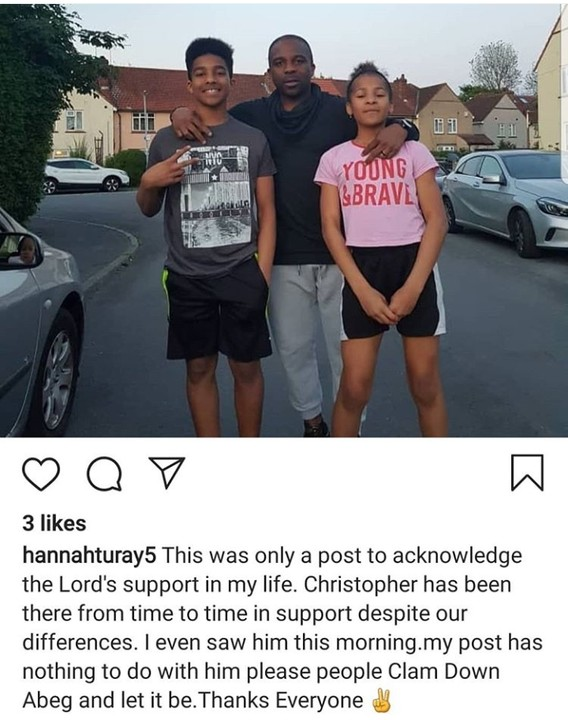 Baby mama, Hannah Turay accuses Laura Ikeji’s husband, Ogbonna Kanu, of abdicating his fatherly responsibility for their two children.  Ogbonna Kanu shared Throwback post of his baby mama and wrote:  “We know how bad news fly faster than good. But we re one big family, love lives here. Sometime it’s good that things like this happen so u can know ur real enemies inside and outside. Hannah be strong don’t let all these get to u. The lord is with us all.”