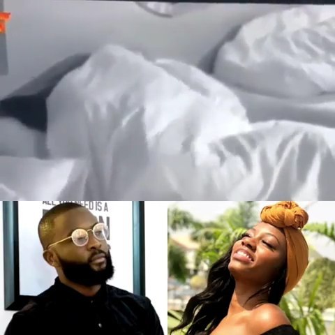 The relationship between Khafi and Gedoni took another turn last night, as they were allegedly caught having sex while wrapped under the sheets. The ”sex scene” had some “witnesses” which were Diane and Tuoyo. Diane was having a heart-to-heart talk with Tuoyo on not knowing who she will loose her virginity to or when she plans to, and they stared in shock when the bed Khafi and Gedoni laid on gave off some squeaky sound.