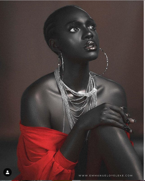 The Nollywood actress and former Big Brother Africa housemate shared these new set of beautiful photos of herself embracing a darker skin colour.