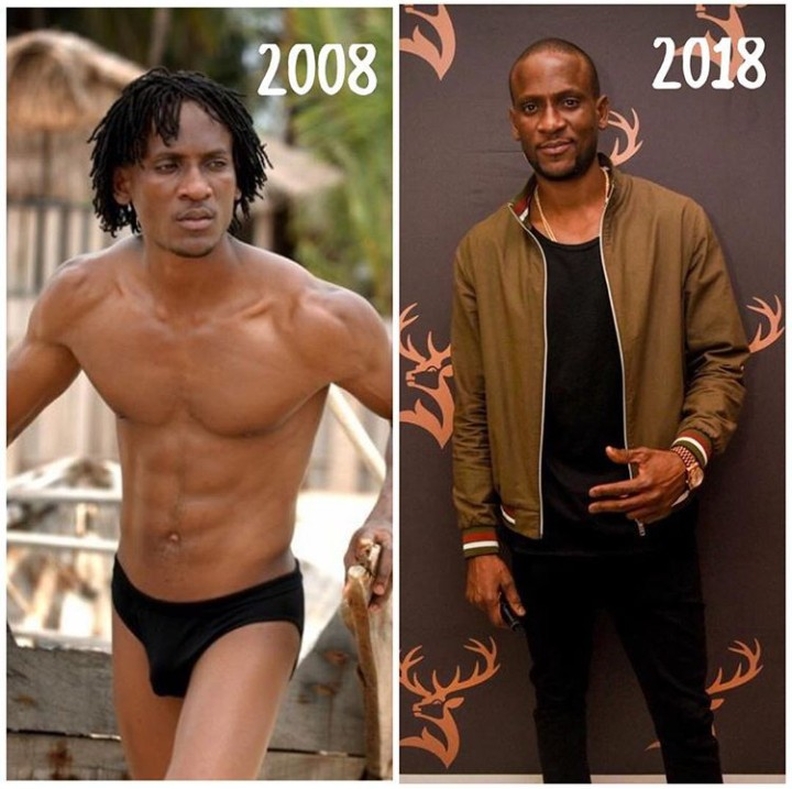 BBNaija 2019:- Omashola’s 2008 Vs 2018 Photos Big Brother Naija housemate, Omashola wore only pant in his throwback picture in 2008…