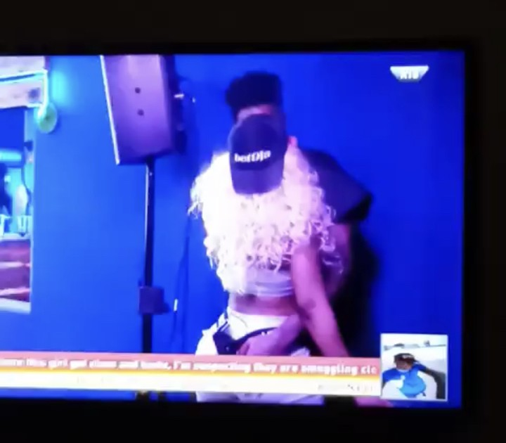 Big Brother Naija couple, Ike and Mercy who rumoured to be dating each other shared a hot romantic kiss at the BBNaija Saturday party.