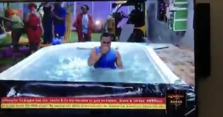 BBNaija housemate, Joe is celebrating his birthday today, 17th August, as he gets thrown into the pool…