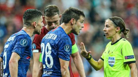 History-making aside, the French official had to deal with VAR reviews, penalty decisions and back chat from players – so all in all just a normal night in the life of any referee.