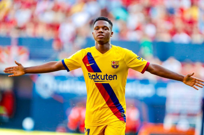 Sixteen-year-old Ansu Fati became Barcelona’s youngest ever La Liga goalscorer but could not prevent his side stumbling to a surprise 2-2 draw with Osasuna at Estadio El Sadar, which left the champions with only four points after three games.  However, the match, there was a minute’s silence held in memory of former manager Luis Enrique’s daughter who died from bone cancer.