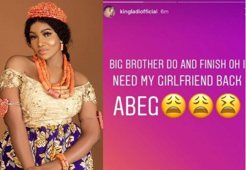 Its day 62 0f 99 on this season’s Big Brother Naija reality show and Tacha’s boyfriend has pleaded with Biggie to wrap up the show on time so he can be with his boo. Tacha has however said countless times that she intends to be in the house till the 99th day.