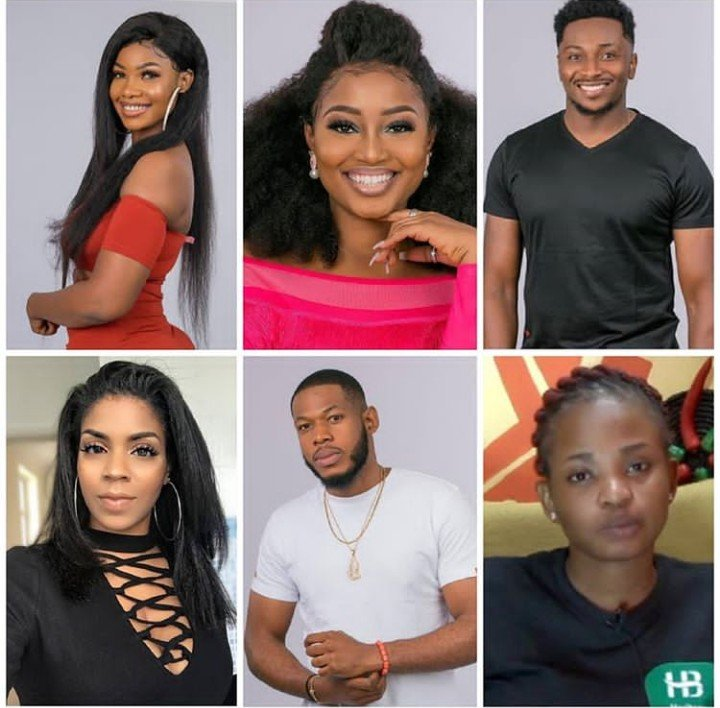 The BBNaija show has become a favourite of many Nigerians. Every week, housemates are nominated for possible eviction as one or more housemates leave the show. In a new nomination challenge held on Monday, August 26, 2019, six housemates have been put up for possible eviction and they are Esther, Sir Dee, Frodd, Omashola, Venita, Khaffi and Tacha. The Enigma and the Legends team went head to head during the nomination challenge as they were told to fill up a plate on the ground with as many marshmallows as possible blind folded. The Enigma team won the task and the Legends teammates were put up for eviction excluding Khafi who is the head of house. Omashola was saved by Veto power holder Ike and replaced with cindy. Esther was seen crying and frodd consoling her, as she was disappointed with her performance.