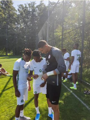 Super Eagles of Nigeria are currently holding their first training session ahead of their next friendly match, Igbere TV reports. Igbere TV gathered that the training session is currently taking place in Dnipro, Ukraine. Recall that the Super Eagles team are having a friendly tie against Ukraine national team. Here are photos obtained by Igbere TV below…