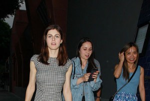 Now we all know that Alexandra Daddario is wearing tiny, white panties since this babe made sure that there is no nipslip in her new dress, but she forgot about the upskirt aspect of her dress, as we can see. This great looking babe with a beautiful smile was out with friends and a few moments of her panties being exposed did not really bother her a lot, obviously.