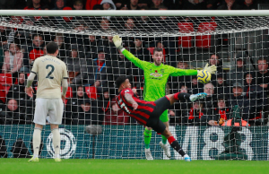 Josh King’s smartly taken goal in the first half as Bournemouth beat Manchester United 1-0 in the Premier League encounter on Saturday early kick-off at Dean Court. King volleyed in from close range as Bournemouth scored their first Premier League goal for more than a month. United had won three successive away games in all competitions but despite starting strongly against Bournemouth they offered little attacking threat in a scrappy game.They did raise the tempo in the closing stages with Mason Greenwood hitting the post with a volley immediately after coming on as a substitute.Victory lifted Bournemouth above United into sixth place with 16 points from 11 games ahead of Saturday’s later kickoffs, while United remain on 13 points.