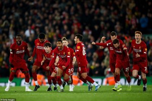 Liverpool performed the ‘mother of all upsets’ as they twice came from behind to level with Arsenal in a thrilling 5-5 draw in the Carabao cup on Wednesday.  Both sides, playing with a lot of teenage players bamboozled e