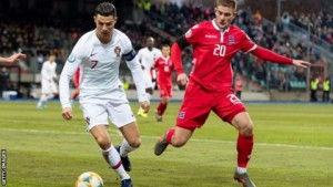 Cristiano Ronaldo vowed to break the world record for men’s international goals after scoring his 99th Portugal goal in a 2-0 win over Luxembourg to clinch their place at Euro 2020. He is 10 behind Iran legend Ali Daei’s tally of 109, after his most prolific year for Portugal with 14 goals. “All records must be broken and I will beat that rec