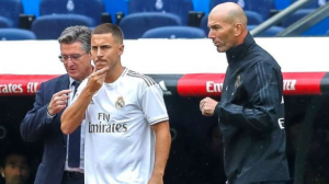 Real Madrid manager Zinedine Zidane has revealed what Eden Hazard lack at the moment at the Santiago Bernabeu. The Belgian has only one goal in his eight games for Real Madrid since his €130 million move from Chelsea in the summer.Zidane says the Belgian attacker needs to score more goals for Real Madrid.”He has looked better to you and to us as well,” the French coach told a journalist at his press conference on Friday when asked about the Belgian’s progress. “What he is lacking is to score more regularly. We are happy with his performances on the pitch.”We are seeing him much better every day and it was normal that it would take a little time.”Hazard has stepped up his performance after his slow start having suffered an injury at the beginning of the season.