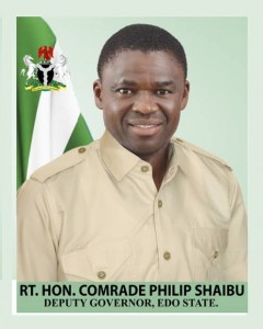 Deputy Governor of Edo State, Hon Philip Shuaibu, has denied allegations by National Chairman of the All Progressives Congress, Comrade Adams Oshiomhole, that he (Shuaibu) was responsible for Saturday’s attack on the convoy of Governor Godwin Obaseki and the Oba of Lagos, Oba Rilwan Akiolu at Oshiomhole’s residence.