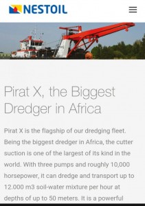 The dredger will make the delivery of the 2nd Niger Bridge faster as its introduc-tion to the project, with its higher production capacity, will fast-track the com-pletion time of the project.