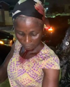 A woman has been rescued from an angry security guard by Nollywood actress, Funke Akindele.