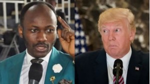 Nigerian cleric, Apostle Johnson Suleman has revealed that he is praying hard for US president, Trump.