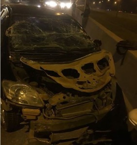 Nigerian gospel singer, Moses Bliss has escaped alive after being involved in a terrible car crash.  Moses Bliss, a Nigerian gospel singer, who is popularly known for his song “Too faithful” has survived an accident.