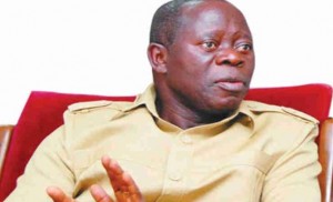 The All Progressives Congress, APC, in Edo State, has charged the party’s National Chairman, Adams Oshiomhole to either resign from his position or excuse himself from all official functions of the ruling party.