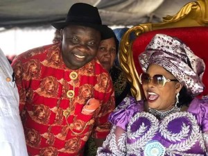 Her Excellency Dame Patience Ibifaka Jonathan was conferred with a chieftaincy title as the Nneoma 1 of Omuma Land by the Paramount/ First Class Traditional Ruler of Omuma Kingdom, His Royal Majesty, King Barr Eze Onyekachi Amaonwu JP.