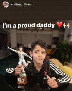 Cristiano Ronaldo’s son seems to be following in his famous father’s footsteps, and he has now won a youth tournament with Juventus’ U9 side and was named the best striker.