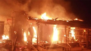 At least one person has been confirmed dead, following Saturday ’ s fire that gutted the Mgbuka Obosi Spare Parts Market in Idemili North Local Government Area of Anambra .