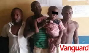 Men of the Ogun State Police Command have arrested three suspects for allegedly stealing a child.