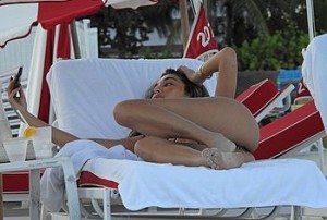 Hot Instagram Star Chantel Jeffries Cameltoe & Thong Bikini Ass Beach Shots