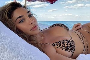 Hot Instagram Star Chantel Jeffries Cameltoe & Thong Bikini Ass Beach Shots