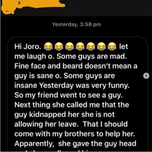 Relationship adviser and blogger, Joro Olumofin has shared the story of a lady who swallowed the sperm of her lover during oral s*x and this landed her in trouble.