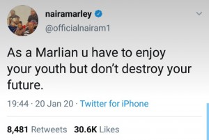 Naira Marley has sent a message of warning to his fans, who are known as Marlians.  A lot has been said about the Marlians – some of them in jest and some as criticisms. Marlians are considered as people who do not live by the rules but make their own rules