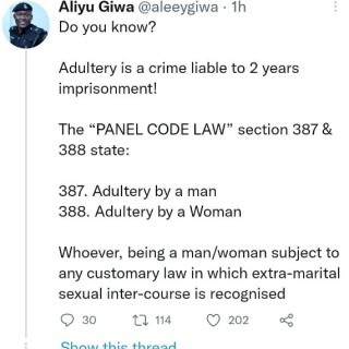 Adultery Is A Crime Liable To 3-years Imprisonment – Former Lagos State Police PRO Alert Nigerians