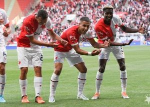 UEFA ECL: Olayinka Bags Brace In Slavia Prague’s 7-0 Home Win, Qualify For Next Round