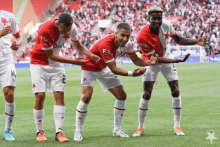 UEFA ECL: Olayinka Bags Brace In Slavia Prague’s 7-0 Home Win, Qualify For Next Round
