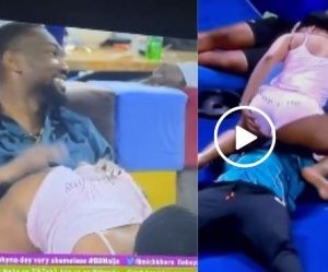 BBNaija: Chi Chi Gives Deji A Lap Dance