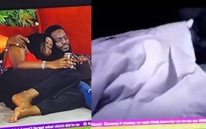 BBNaija: Daniella and Khalid Caught Doing ‘Something’ Under The Sheet