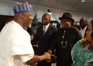 Dino Melaye Meets Goodluck Jonathan And His Wife, Mama Peace