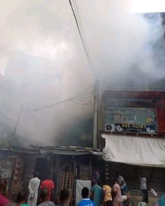 Fire At Plaza 44, Balogun Market, Lagos Island