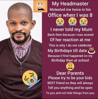 My Headmaster Molested Me Twice In His Office When I Was 8 Years Old – Uche Maduagwu