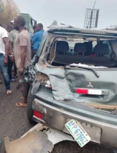 One Dead As Tanker And Car Collide On The Lagos-Ibadan Expressway