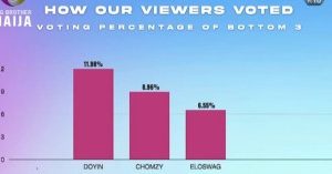 BBnaija: How Viewers Voted For Doyin, Eloswag And Others