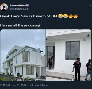 CONGRATS BOY ALONE!! Omah Lay Reportedly Splash Half A Billion On New Mansion (See Photo)