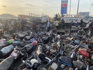 Lagos Task Force Raids Okada Riders, Confiscates 70 Motorcycles In Abule Egba