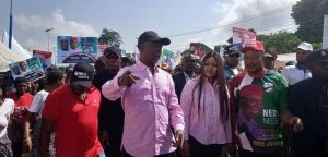 Ned Nwoko And His Wife, Regina Daniel In Delta To Campaign For Atiku