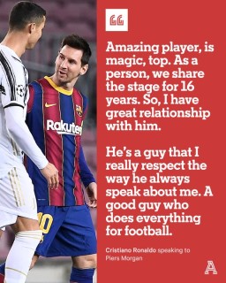 Ronaldo: Messi Is Magic, A Good Guy Who Does Everything For Football