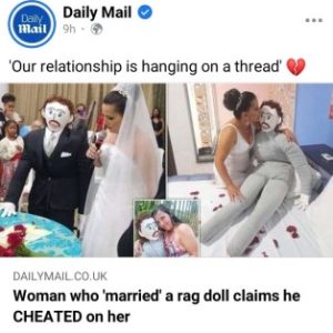 Woman Who Married A Doll Says It Cheated On Her & Texted Another Woman